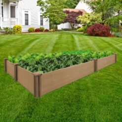 Alternative view of PETSCOSSET GF26 8x4Ft Raised Garden Bed Wooden Planter Box Large Garden Box for Outdoor Gardening,Brown
